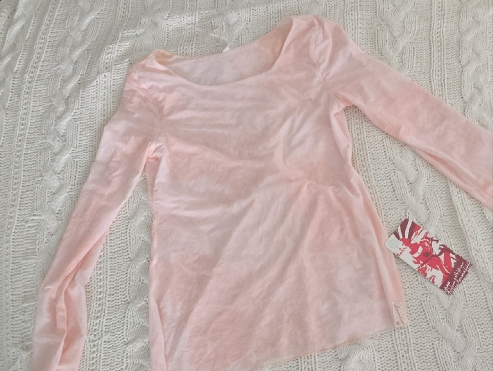 Rare Lululemon Double Mesh Top Light Pink Long Sleeve New With Tag